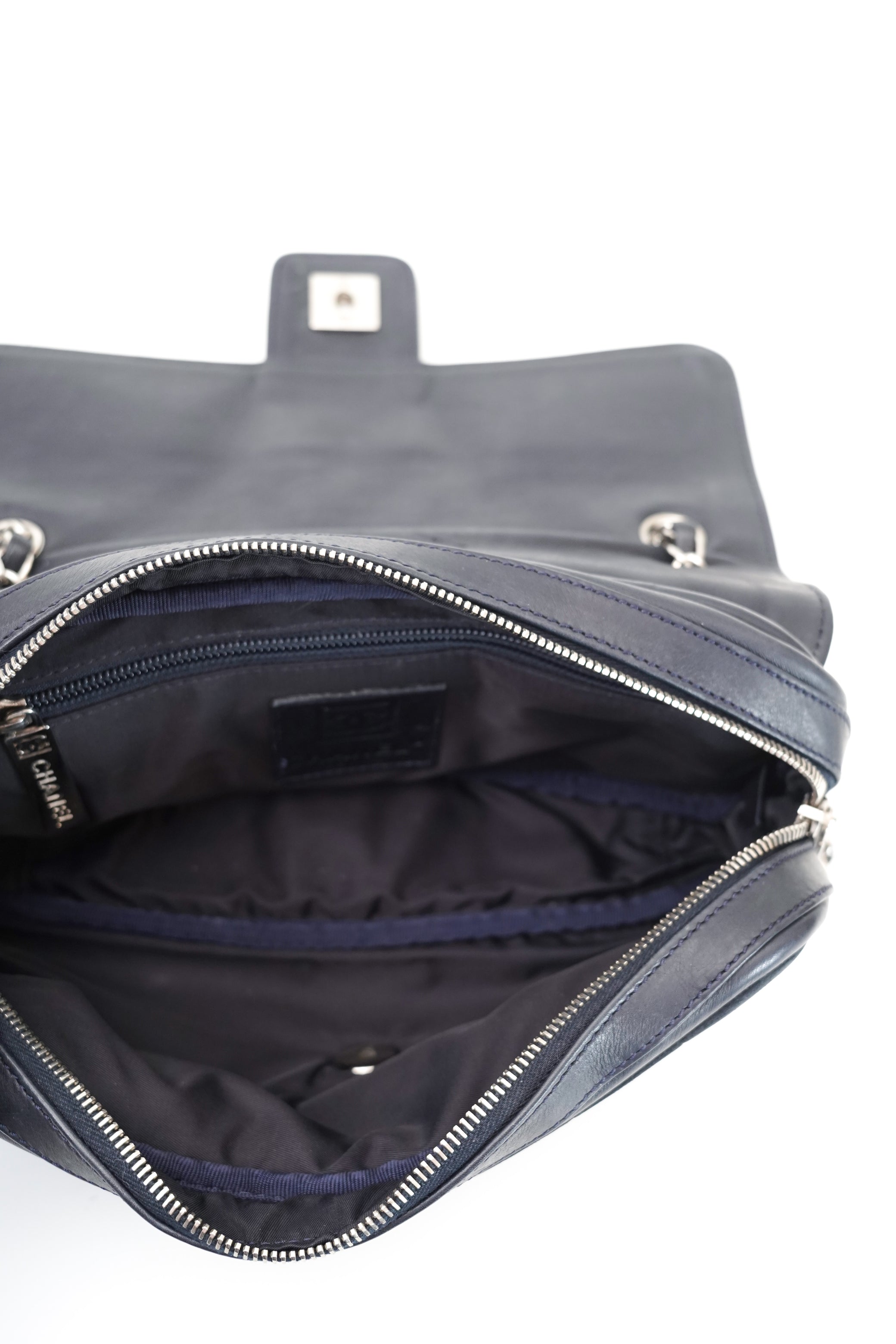 Chanel Sport Line Chocolate Bar Black Suede Flap Bag