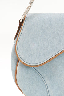 Christian Dior Light Denim Saddle Bag 2001 John Galliano Era