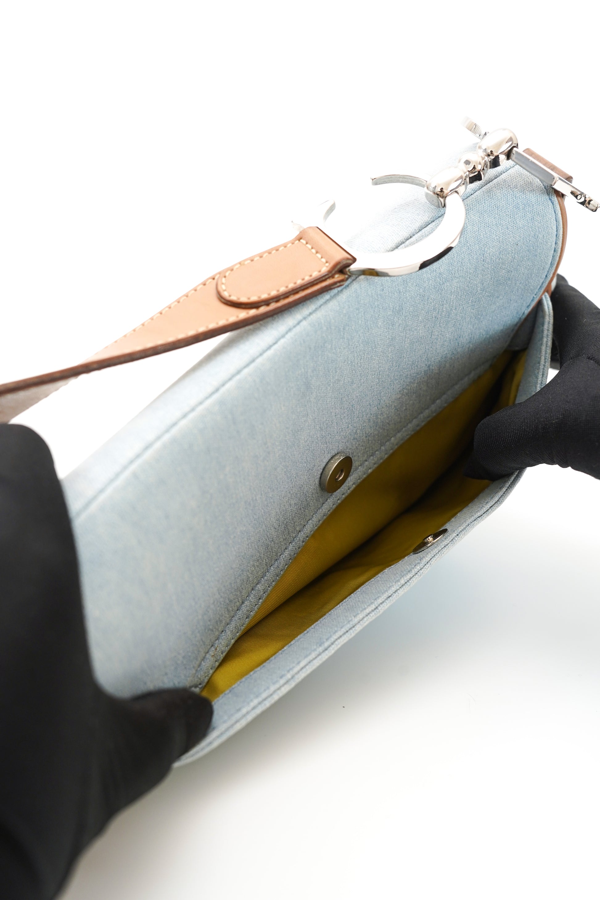 Christian Dior Light Denim Saddle Bag 2001 John Galliano Era