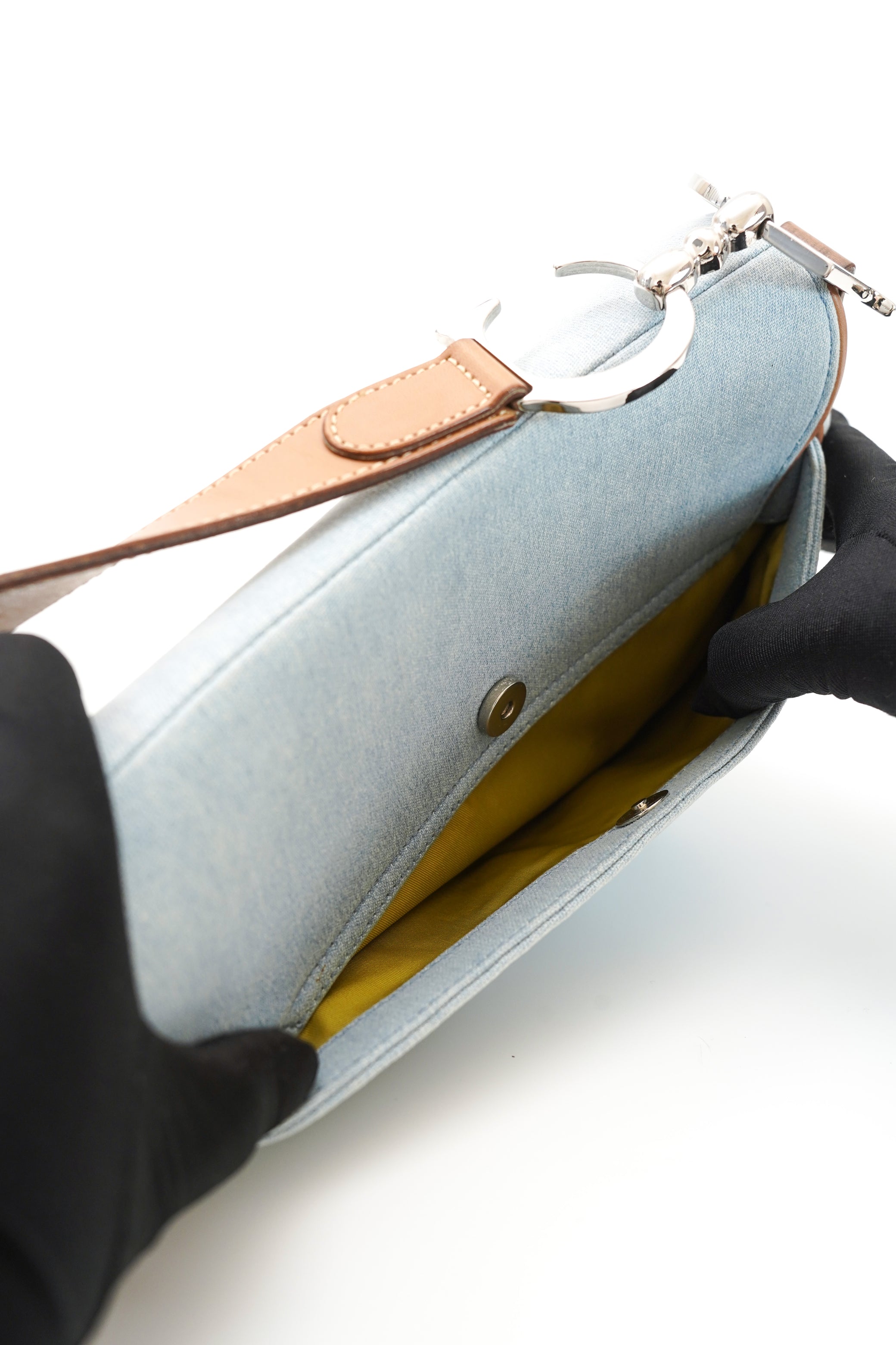 Christian Dior Light Denim Saddle Bag 2001 John Galliano Era