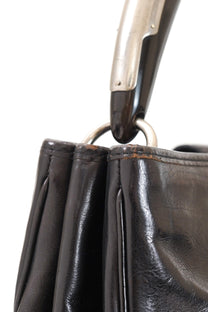 Vintage Yves Saint Laurent Square Mombasa Bag with Horn Strap