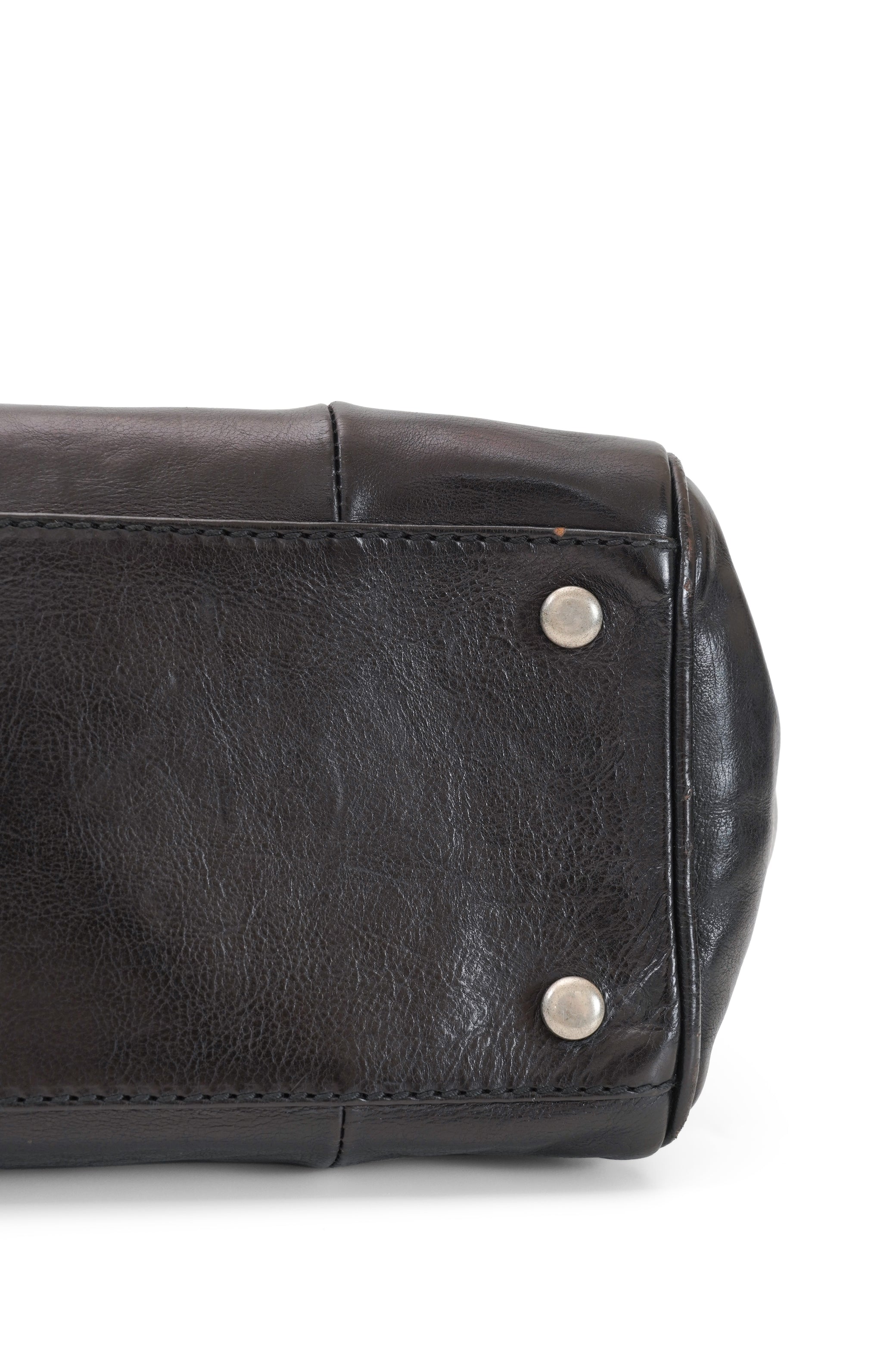 Vintage Yves Saint Laurent Square Mombasa Bag with Horn Strap