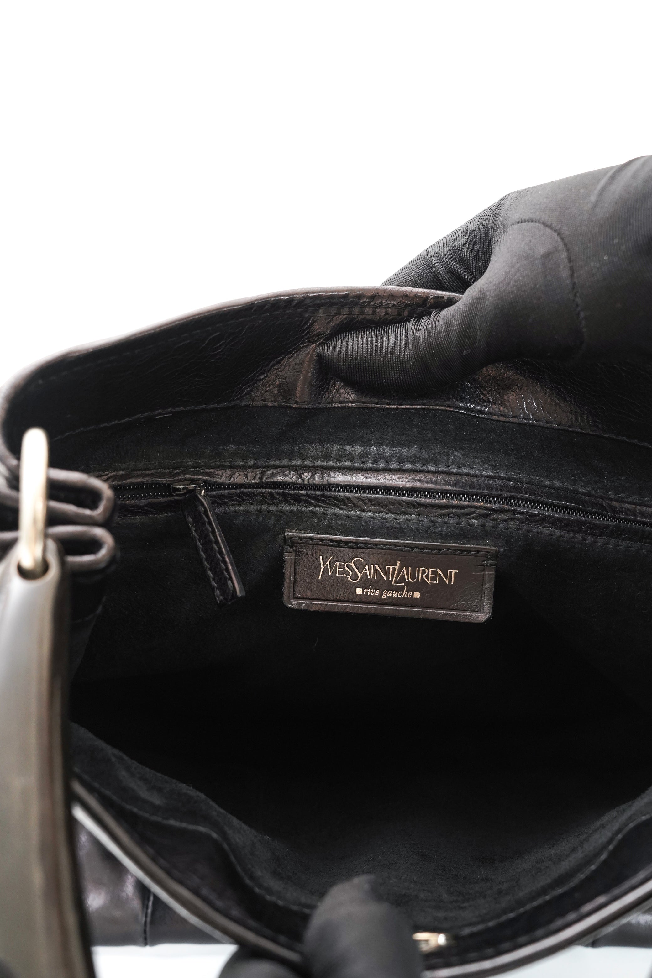 Vintage Yves Saint Laurent Square Mombasa Bag with Horn Strap