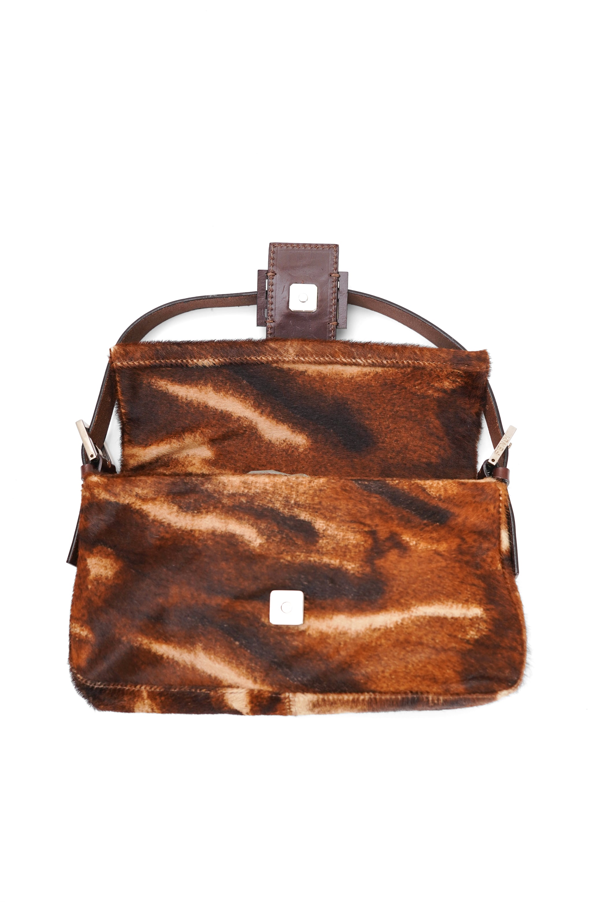 Fendi Brown Pony Hair Baguette