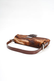 Fendi Brown Pony Hair Baguette