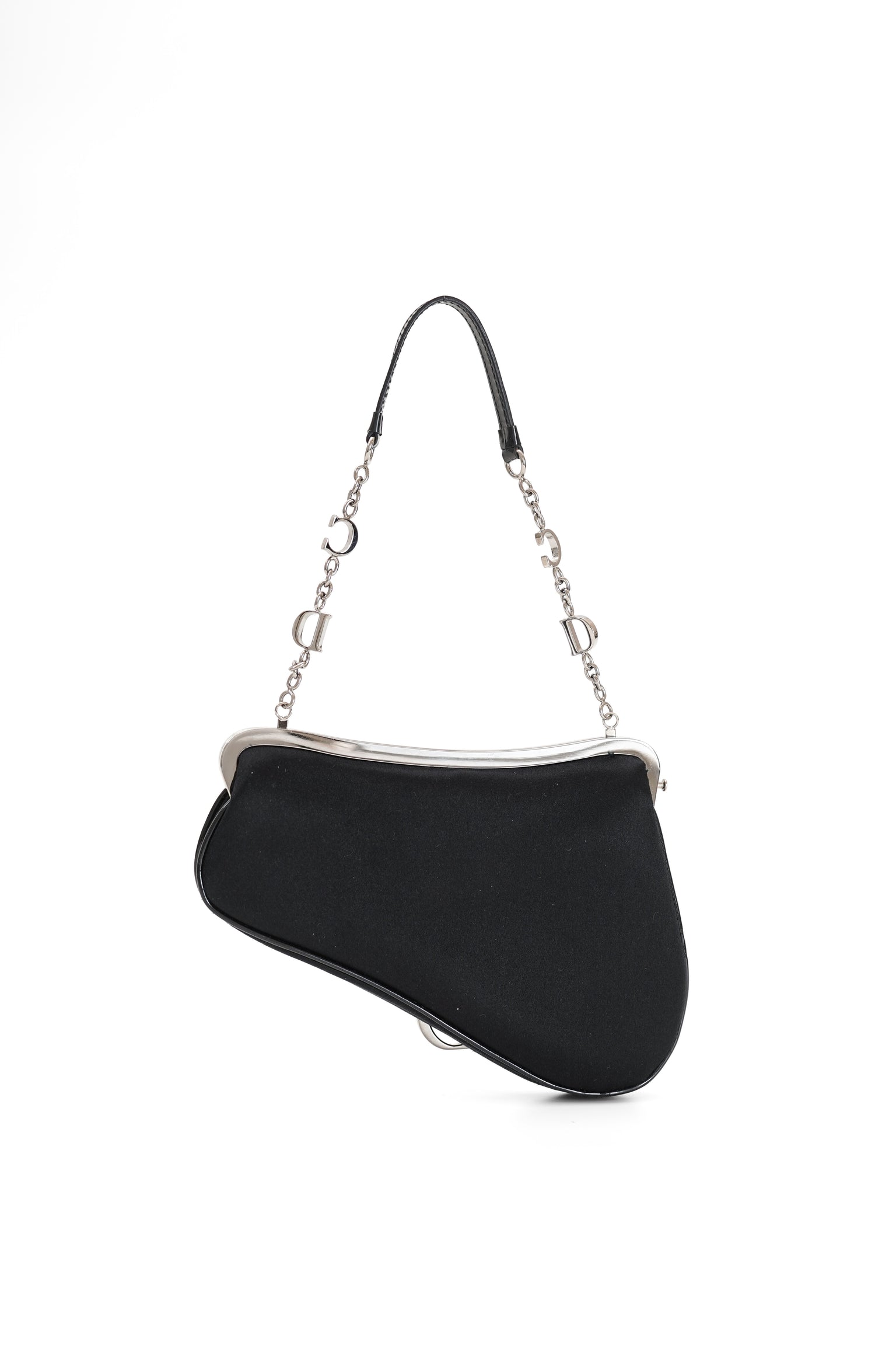 Dior Mini Black Satin Saddle