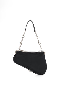 Dior Mini Black Satin Saddle