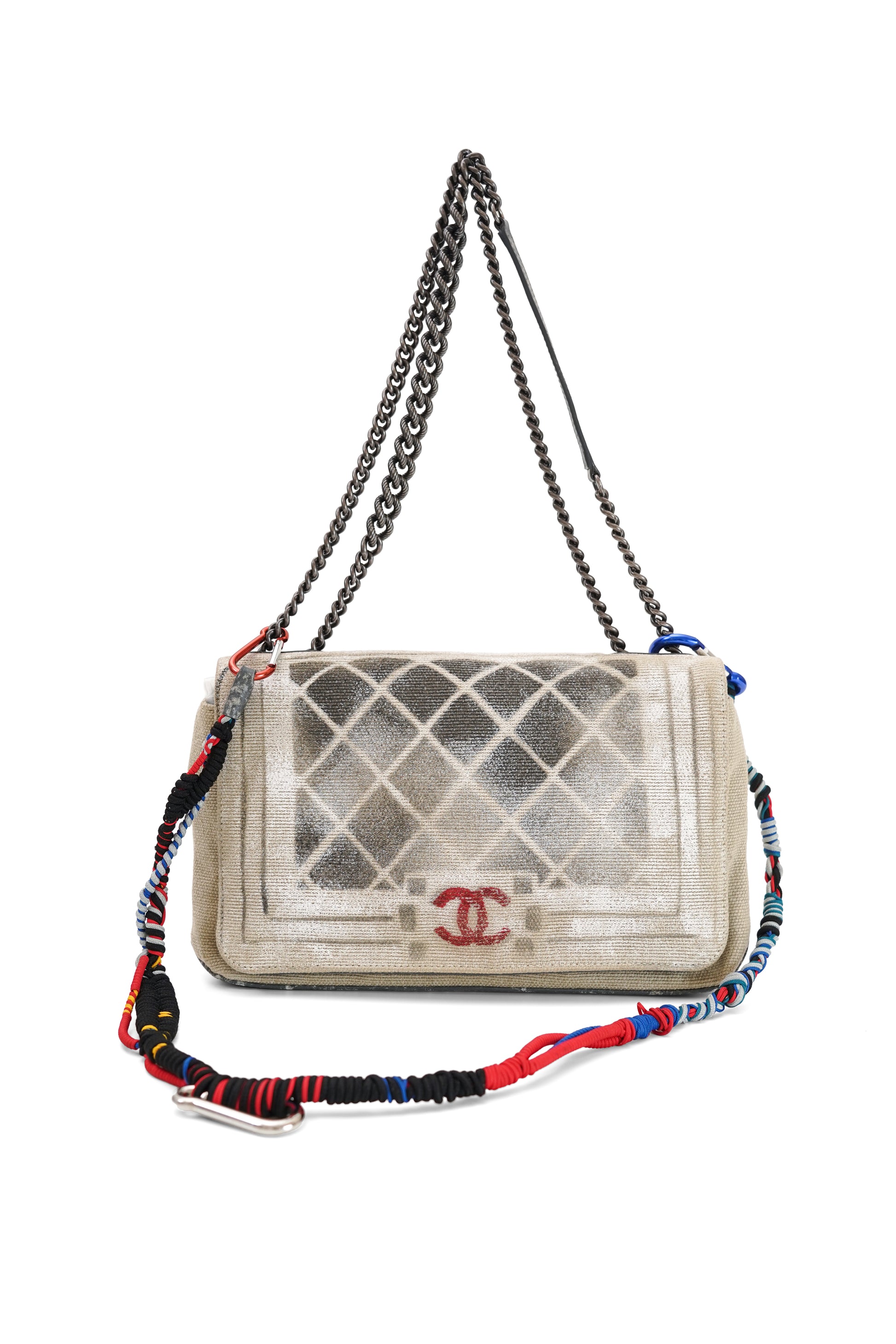 Rare Vintage Chanel Art School Graffiti Boy Bag