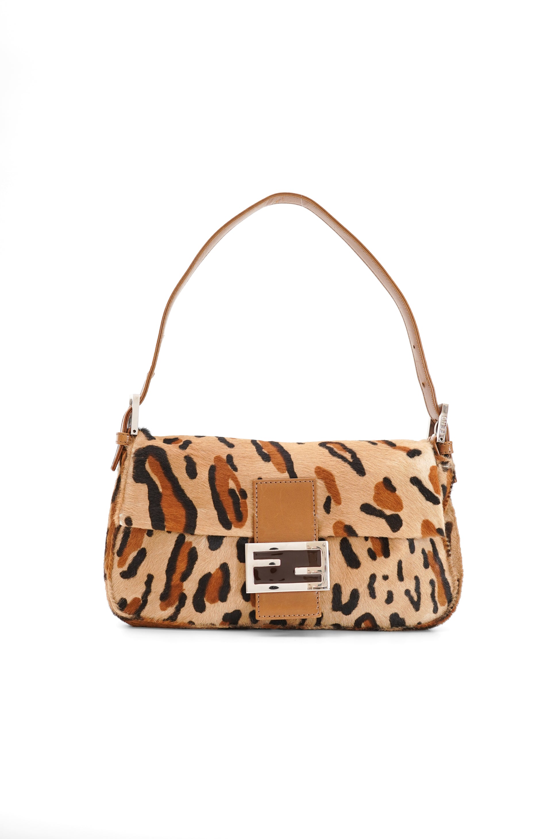 Vintage Fendi Leopard Pony Hair Baguette