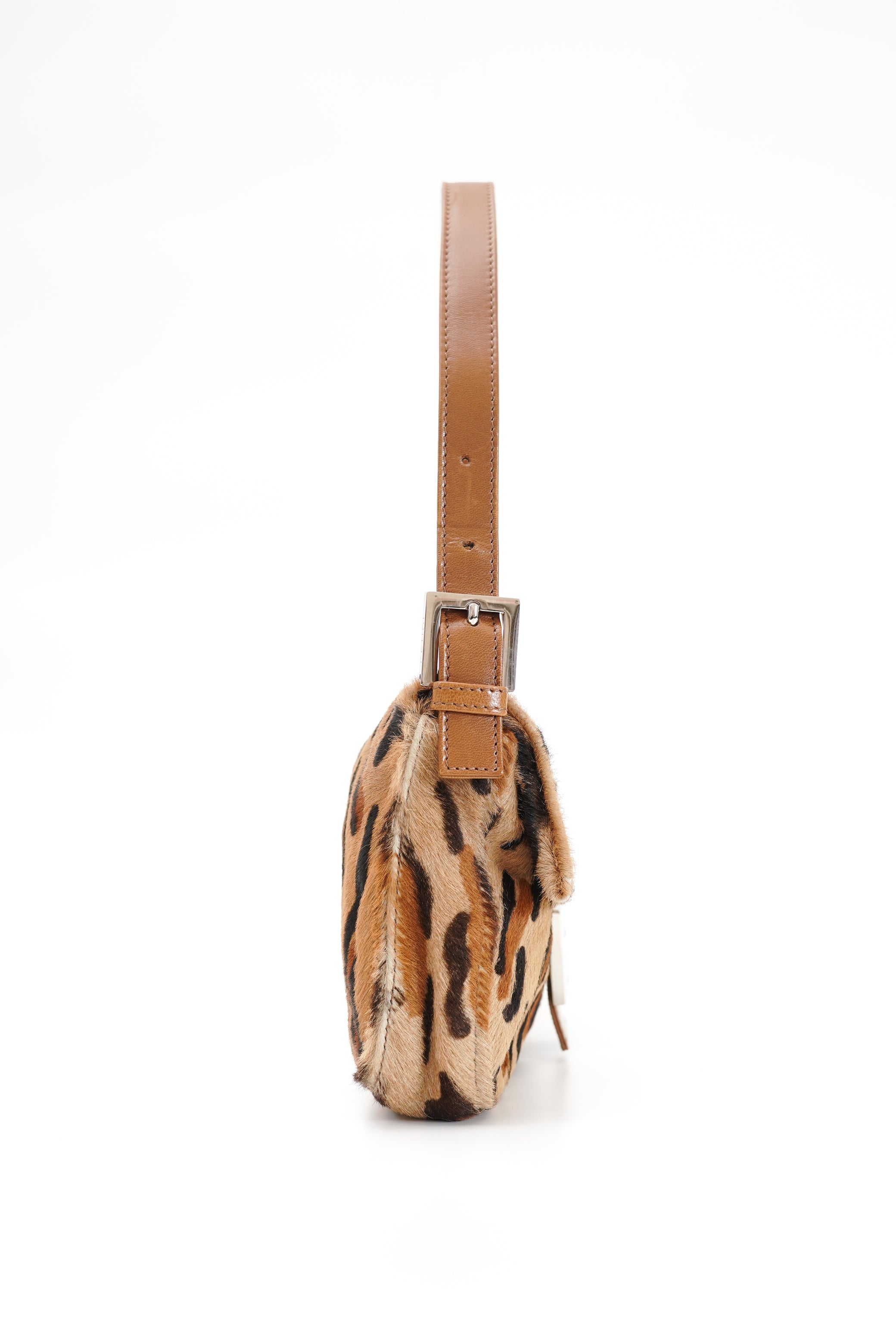 Vintage Fendi Leopard Pony Hair Baguette