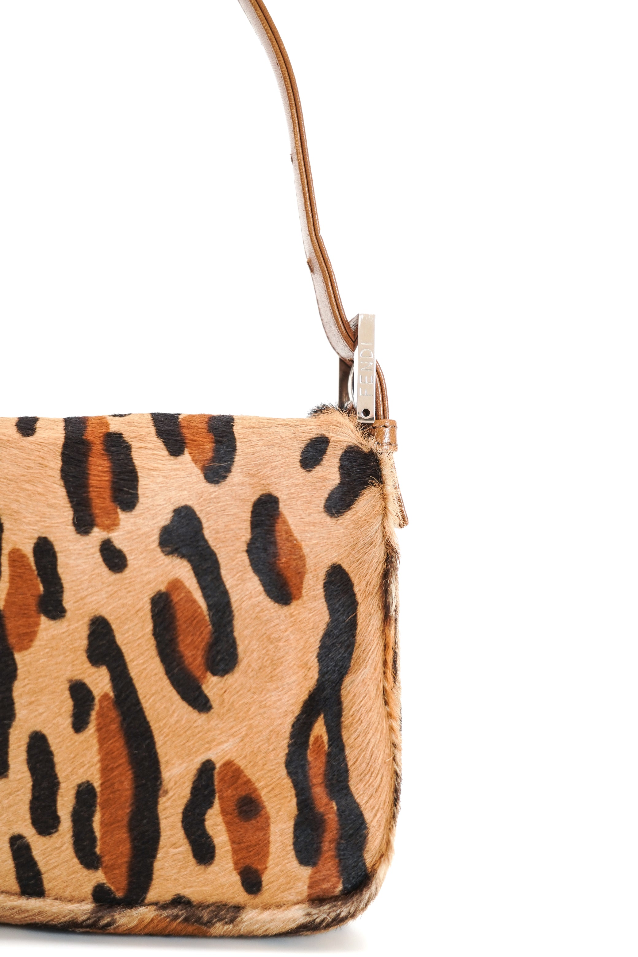 Vintage Fendi Leopard Pony Hair Baguette