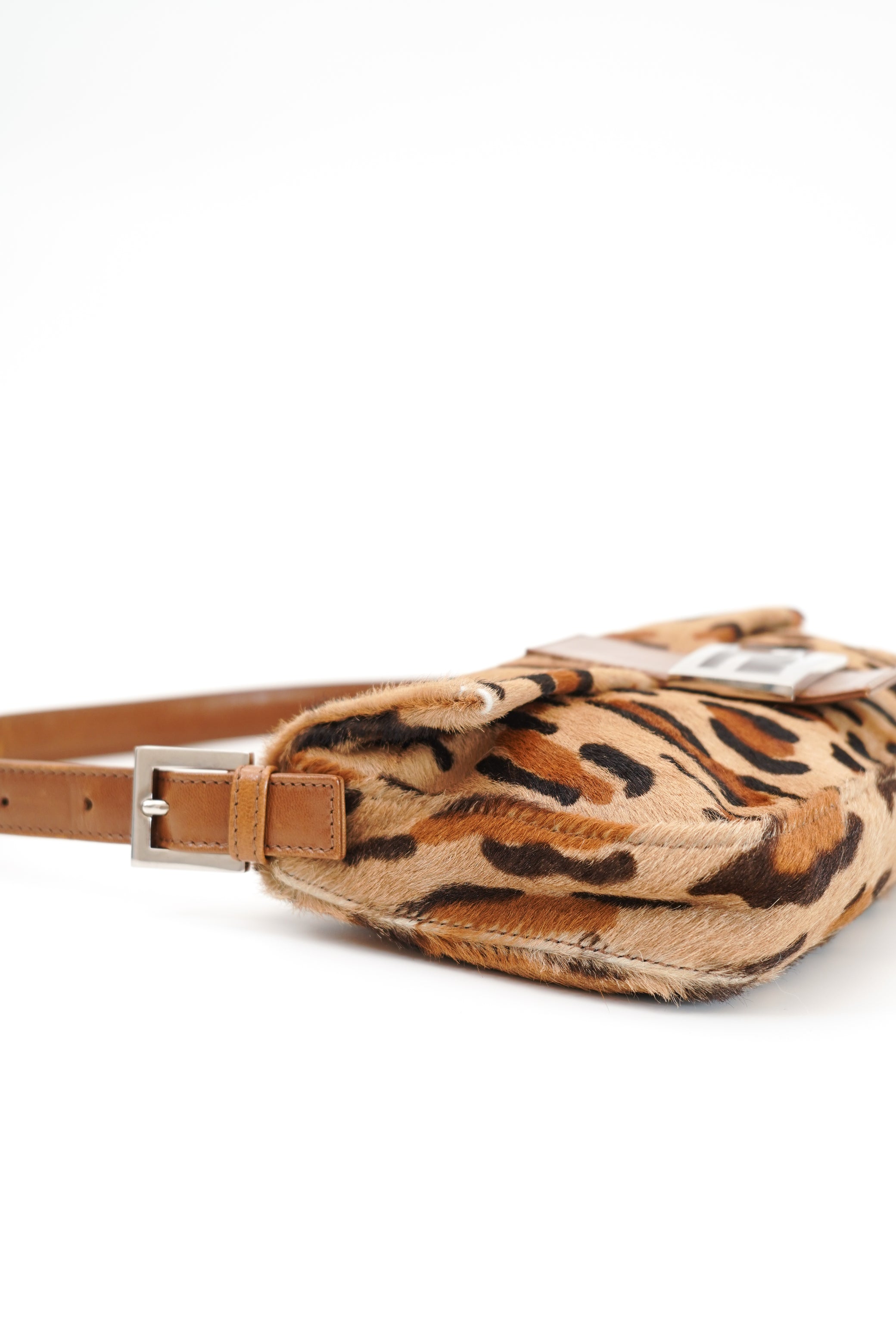 Vintage Fendi Leopard Pony Hair Baguette