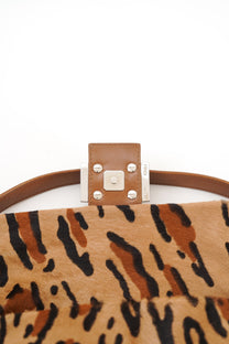 Vintage Fendi Leopard Pony Hair Baguette