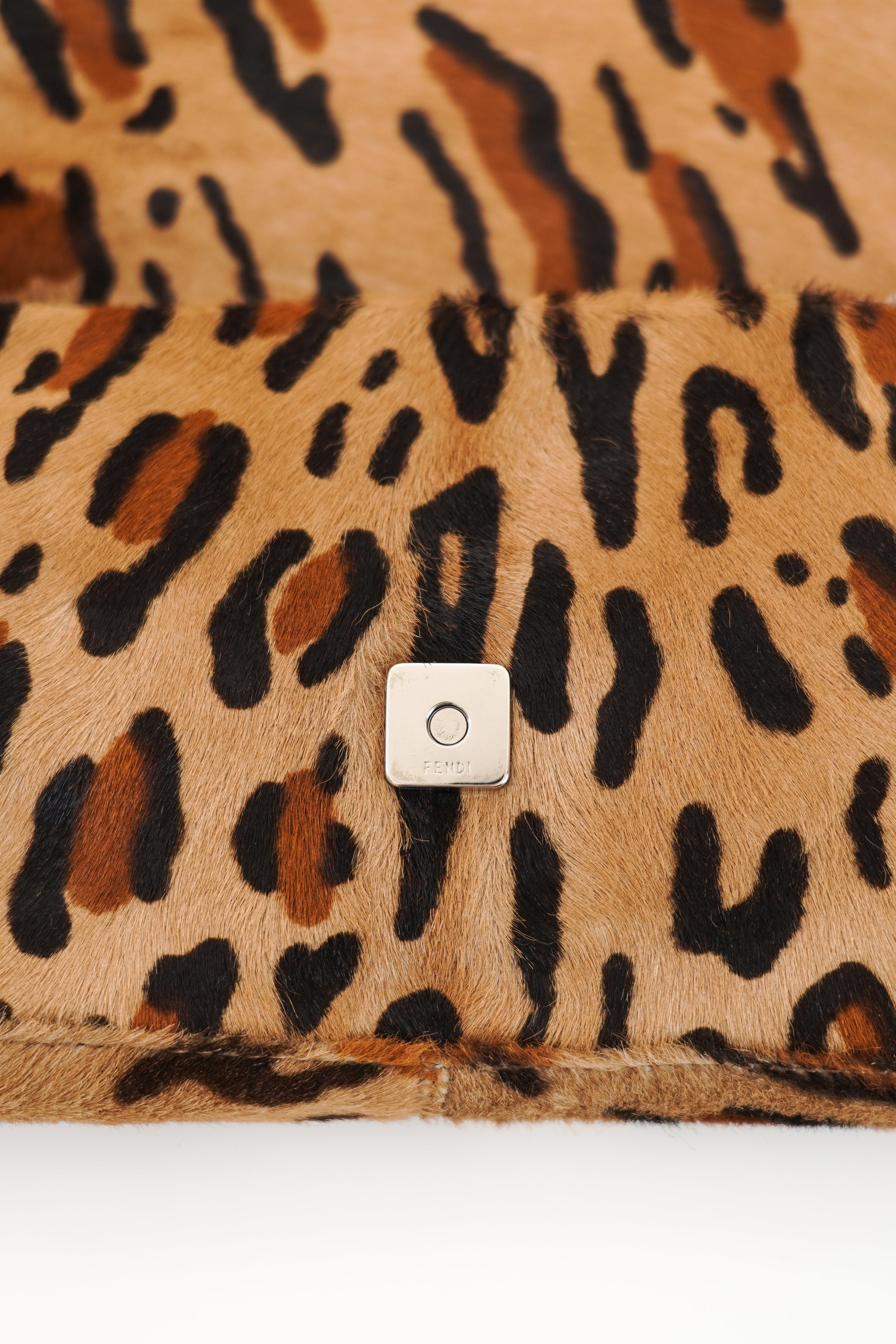 Vintage Fendi Leopard Pony Hair Baguette