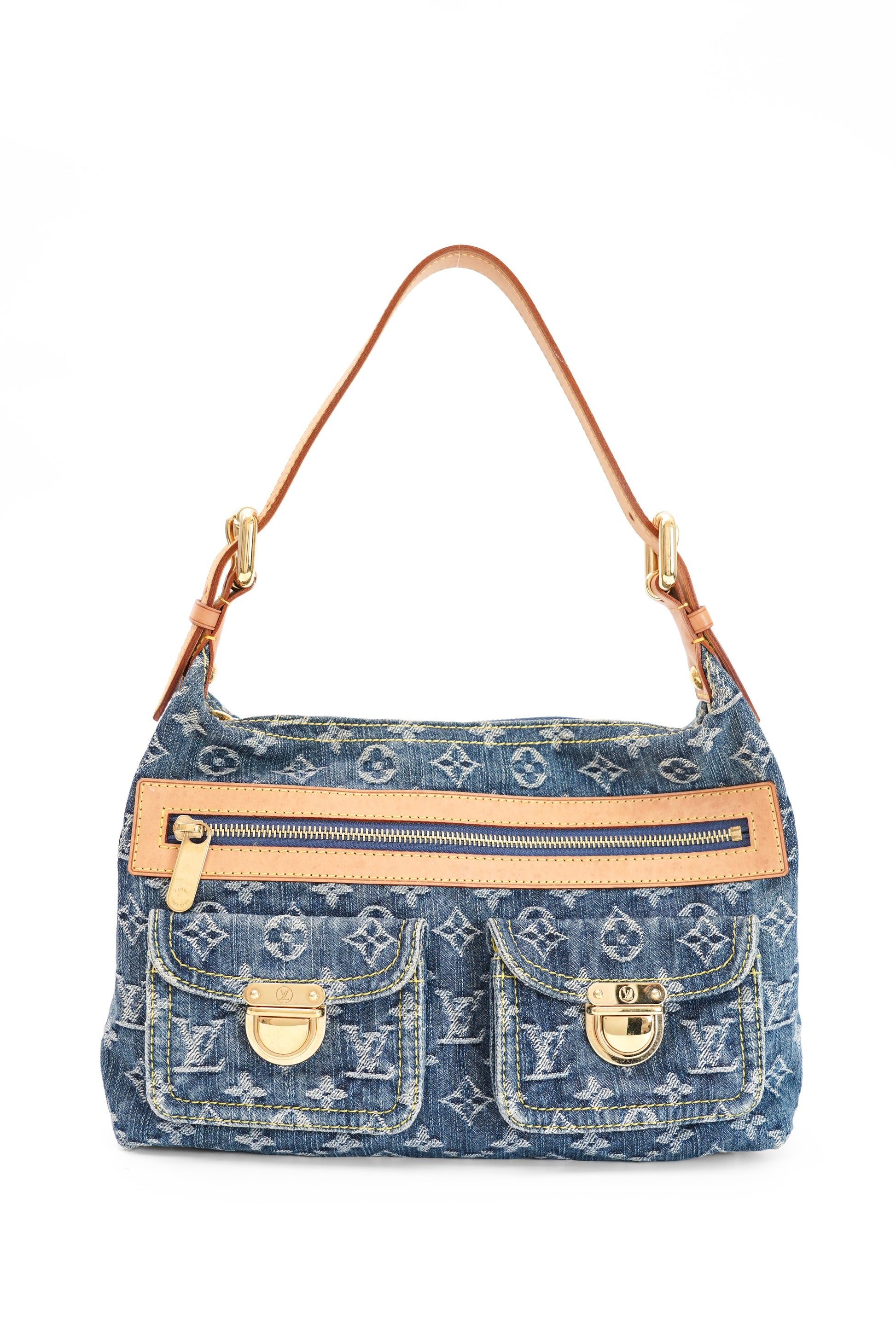 Louis Vuitton Blue Denim Baggy PM Monogram Shoulder Bag