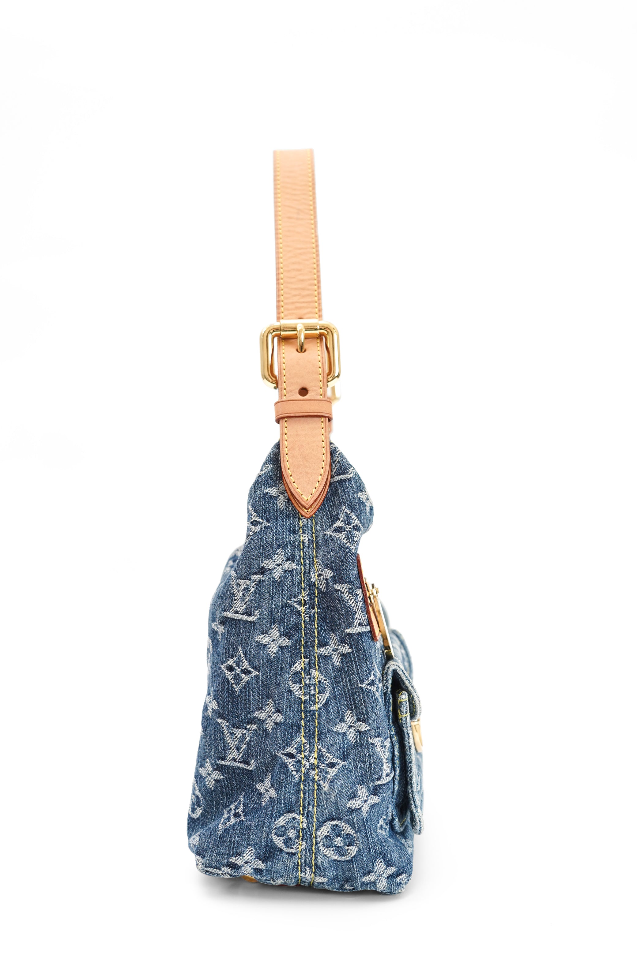 Louis Vuitton Blue Denim Baggy PM Monogram Shoulder Bag