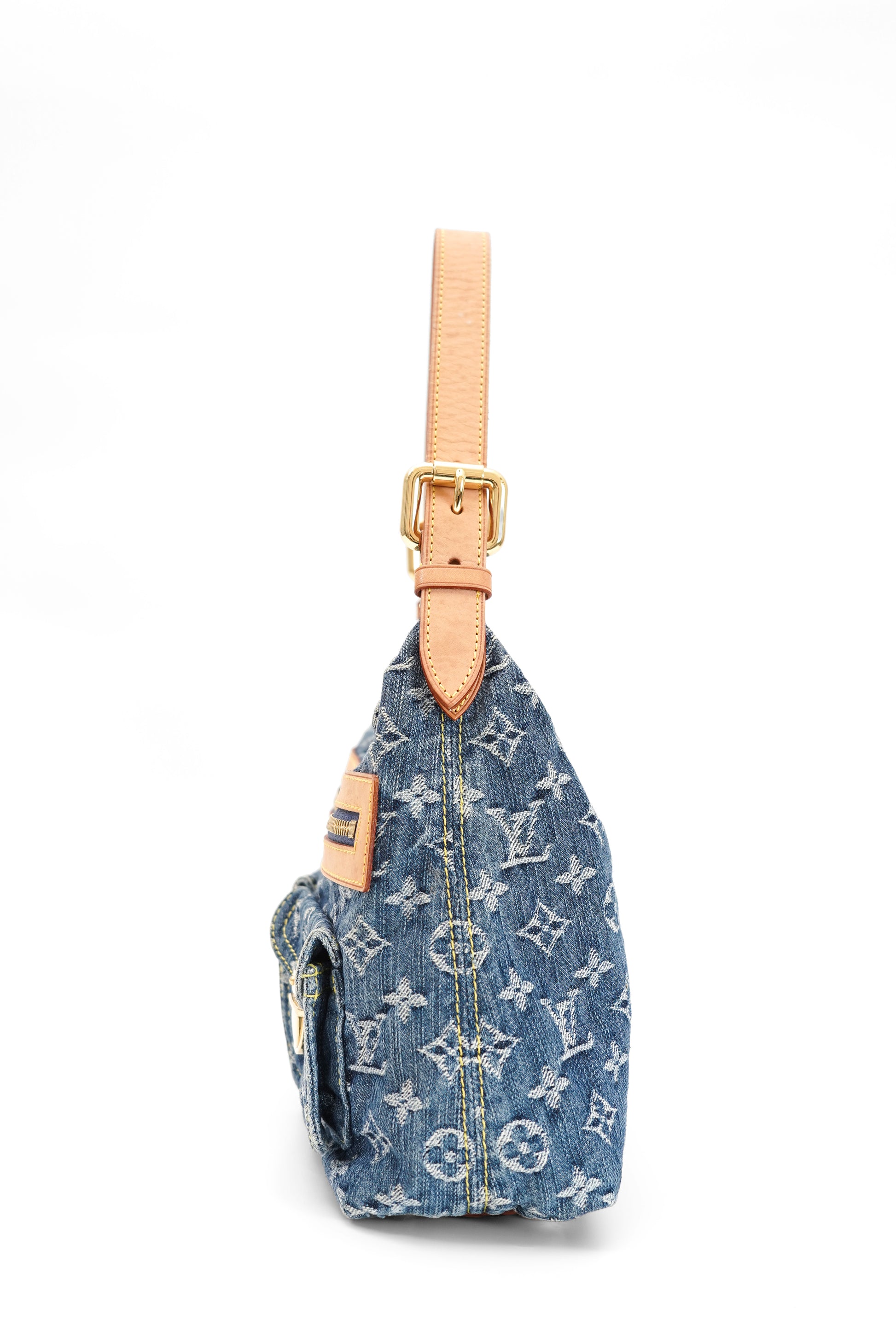 Louis Vuitton Blue Denim Baggy PM Monogram Shoulder Bag