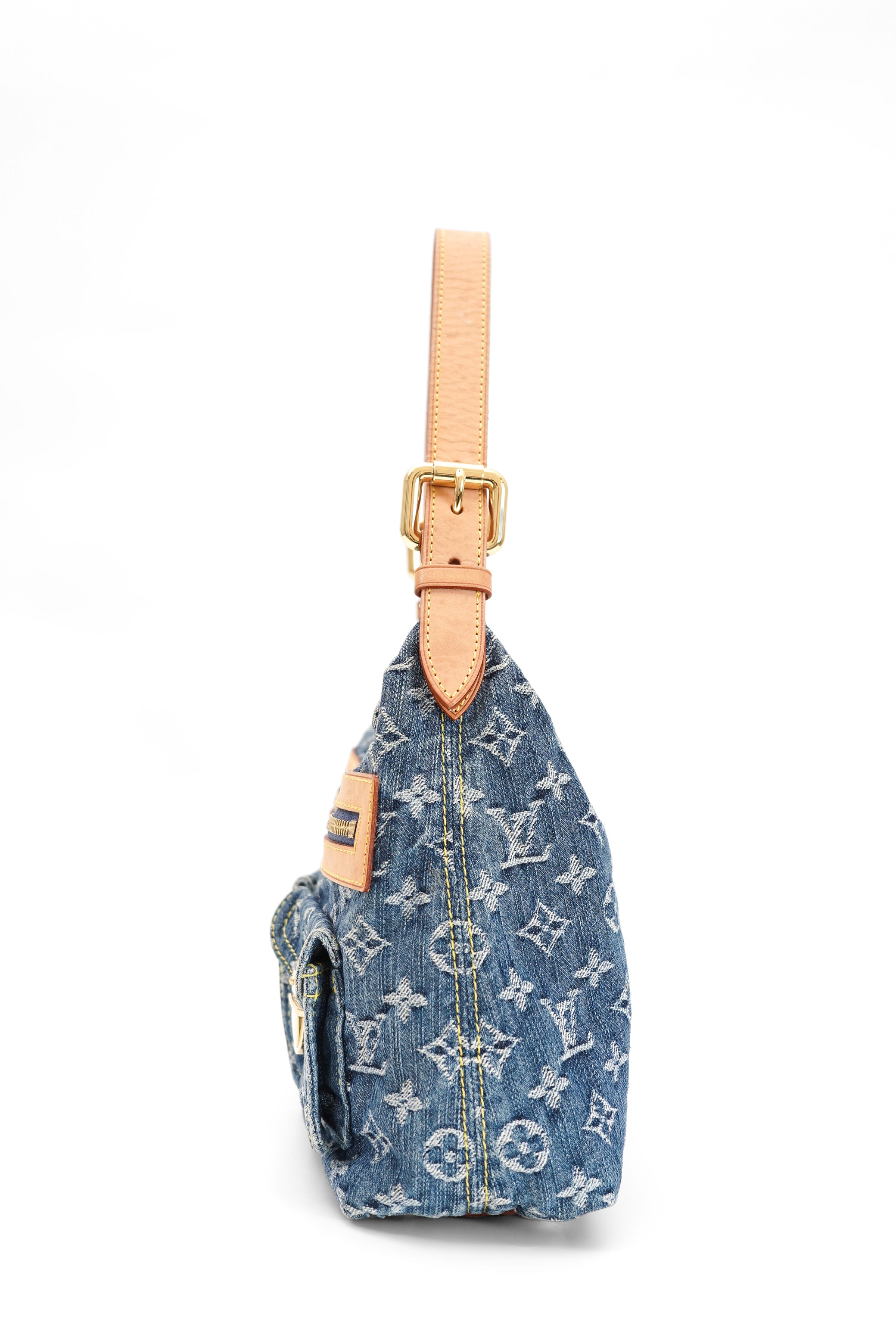 Louis Vuitton Blue Denim Baggy PM Monogram Shoulder Bag