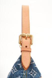 Louis Vuitton Blue Denim Baggy PM Monogram Shoulder Bag