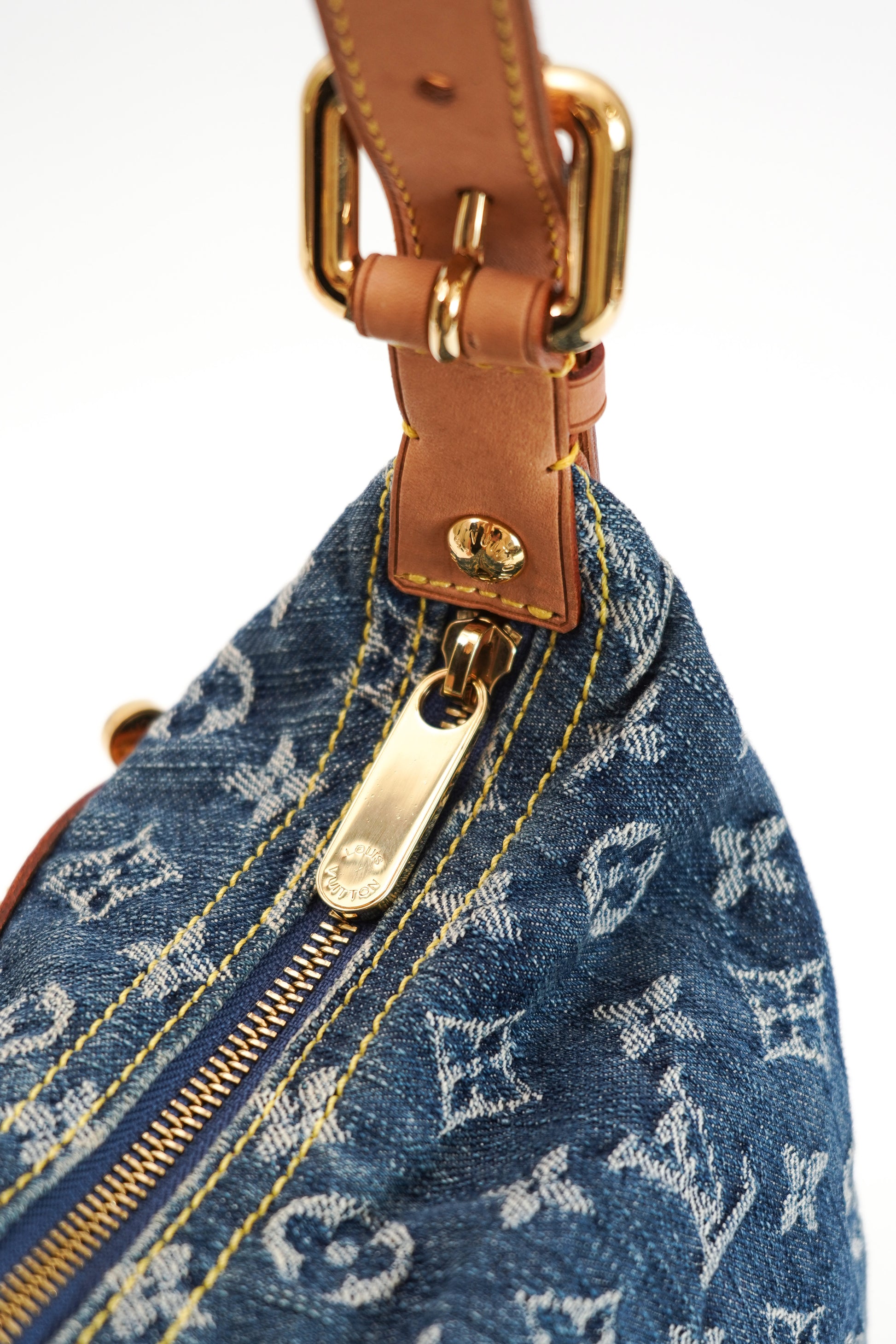 Louis Vuitton Blue Denim Baggy PM Monogram Shoulder Bag