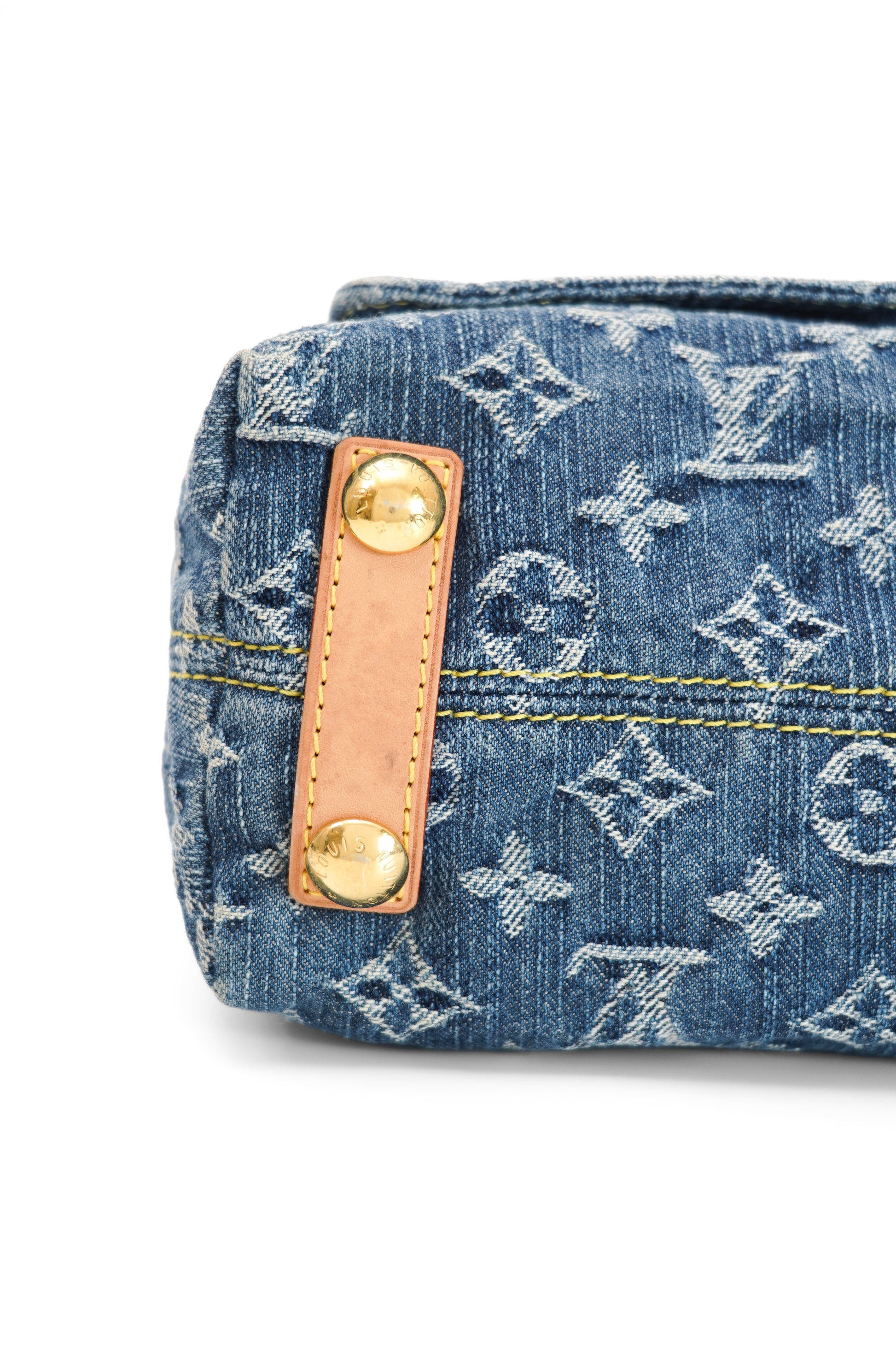 Louis Vuitton Blue Denim Baggy PM Monogram Shoulder Bag