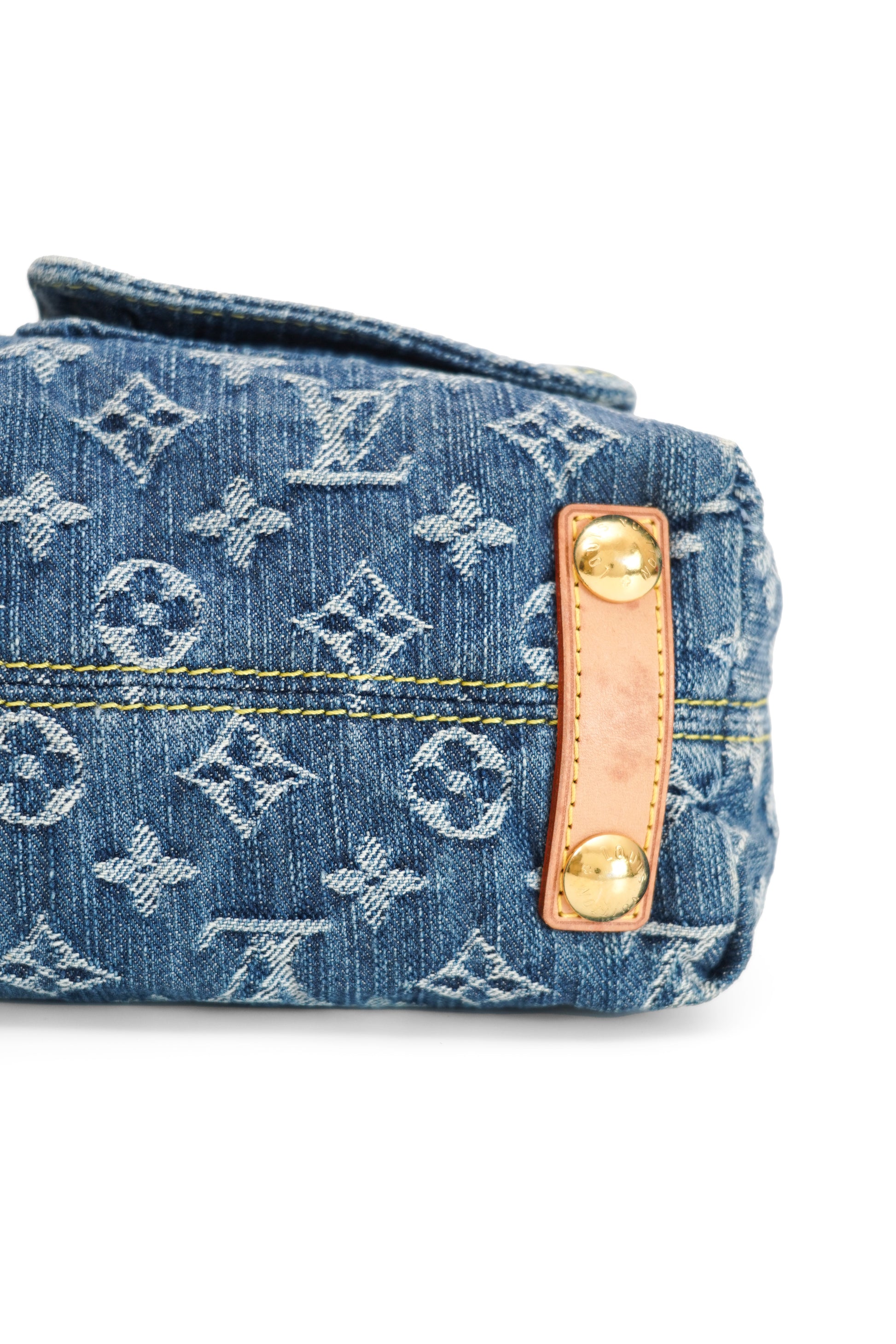 Louis Vuitton Blue Denim Baggy PM Monogram Shoulder Bag