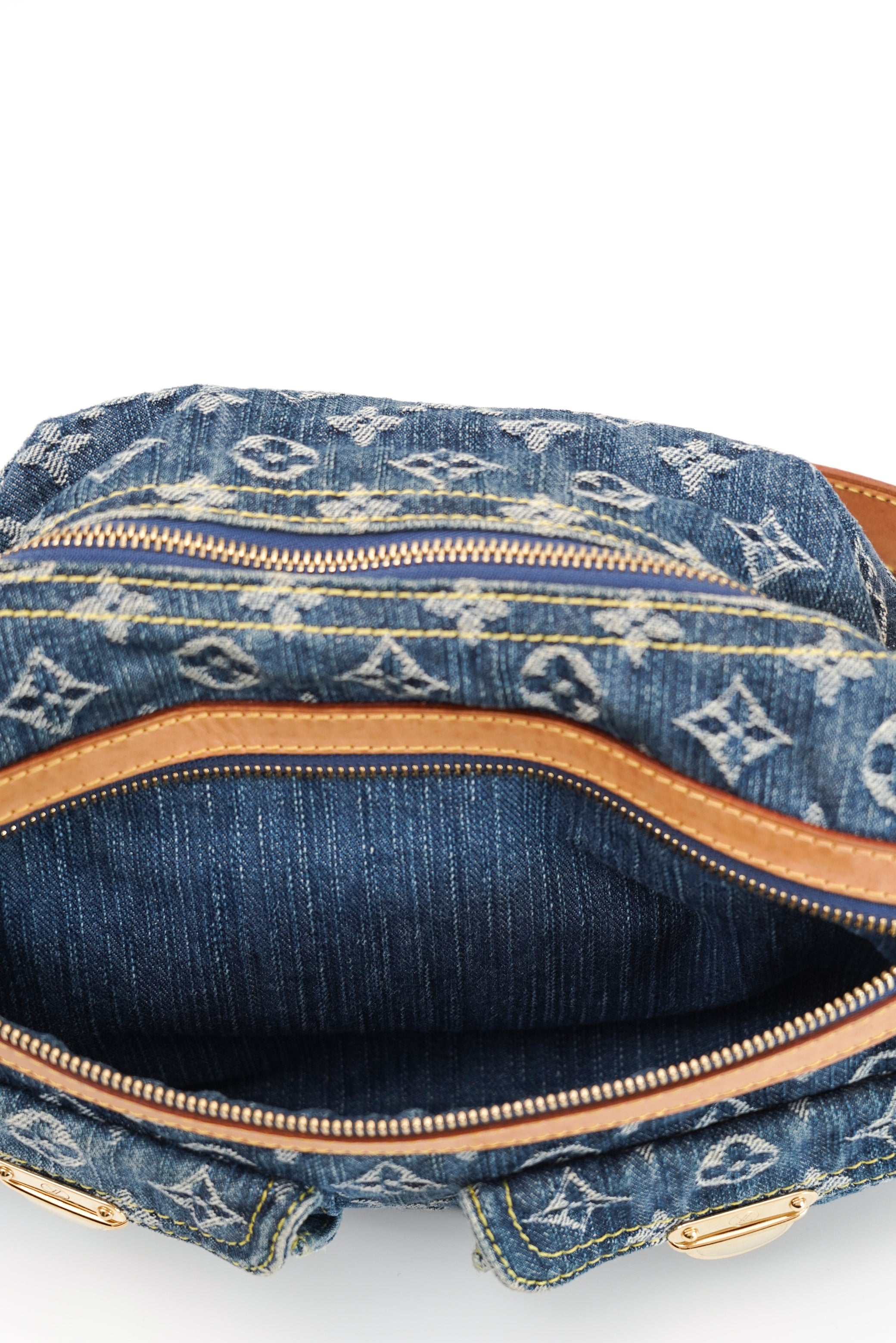 Louis Vuitton Blue Denim Baggy PM Monogram Shoulder Bag