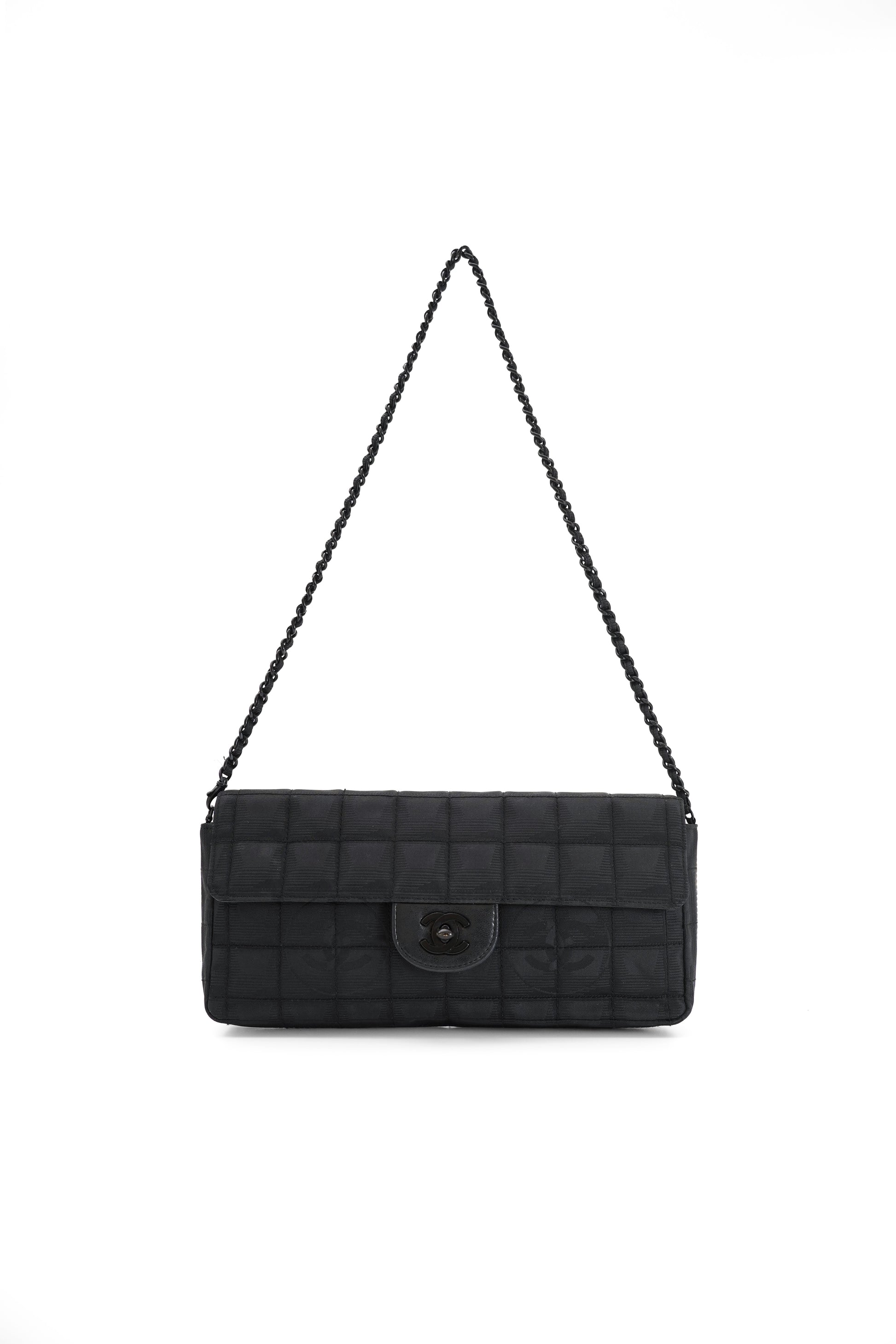 Chanel Black Travel Line East West Shoulder Bag