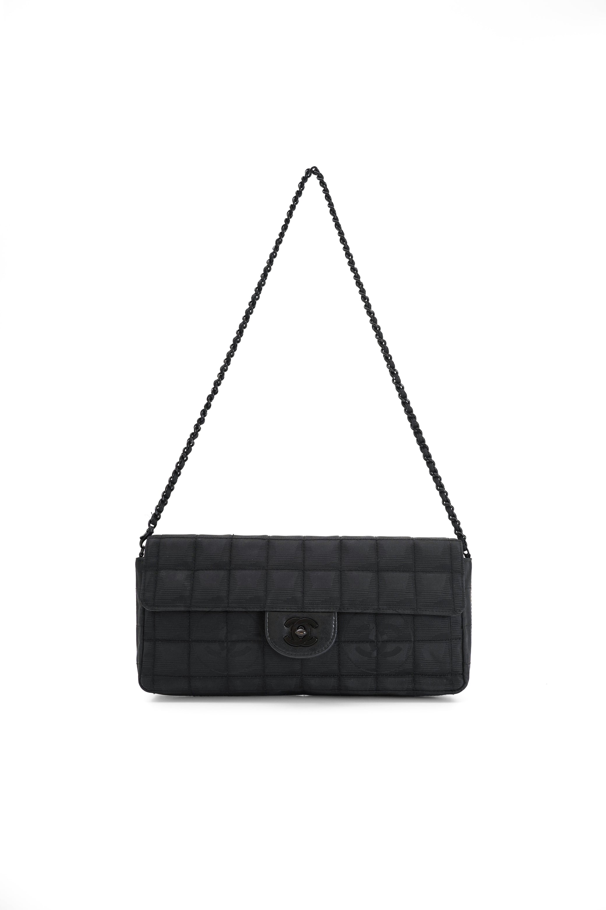 Chanel Black Travel Line East West Shoulder Bag