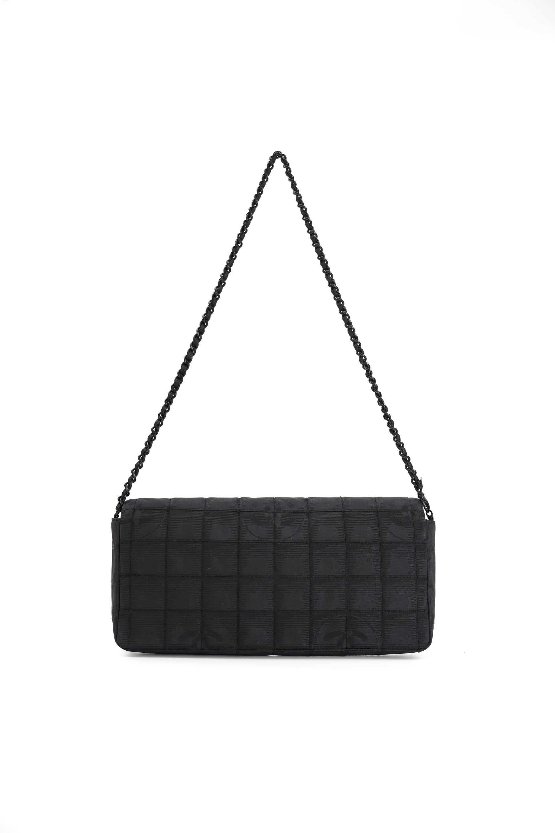Chanel Black Travel Line East West Shoulder Bag
