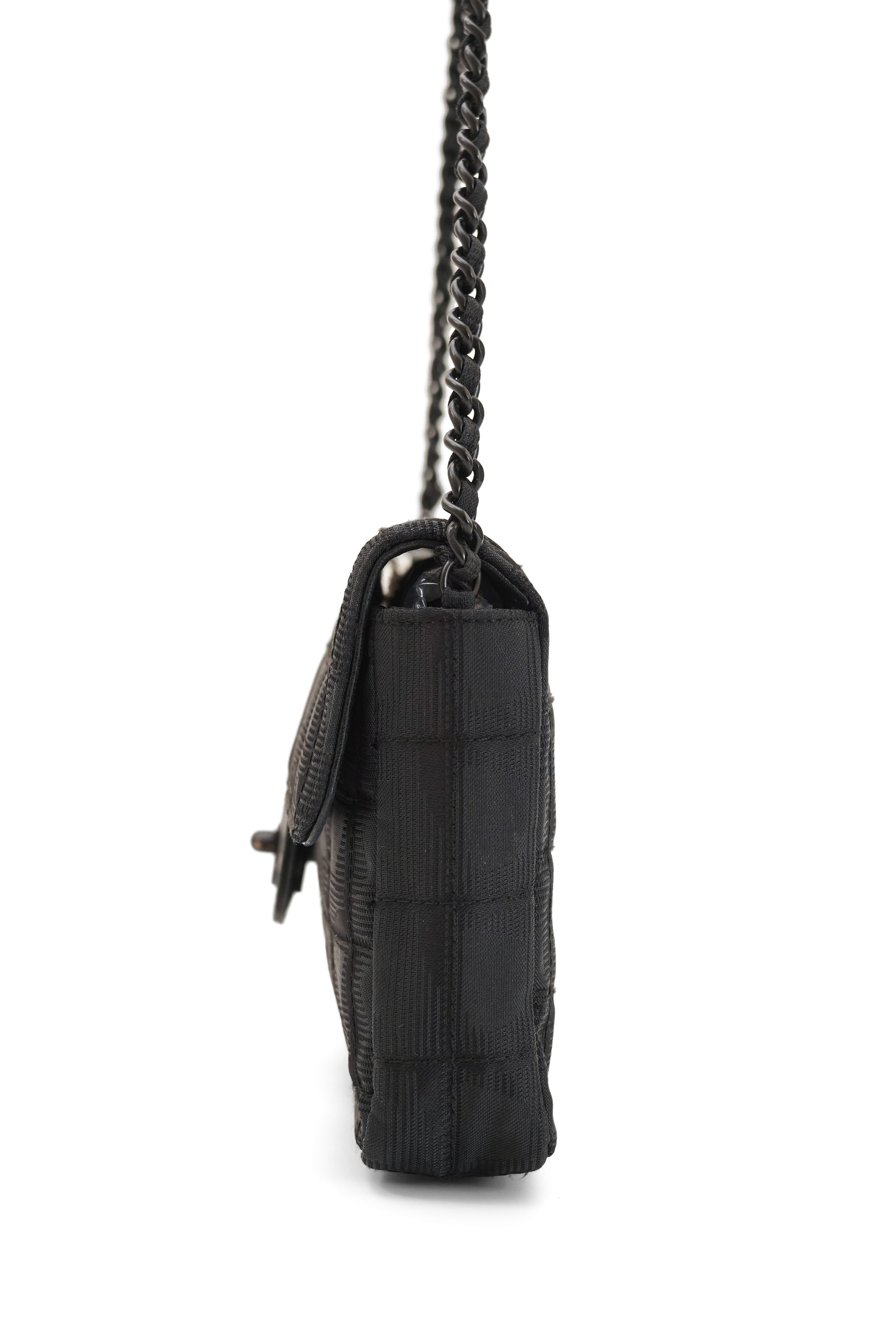 Chanel Black Travel Line East West Shoulder Bag