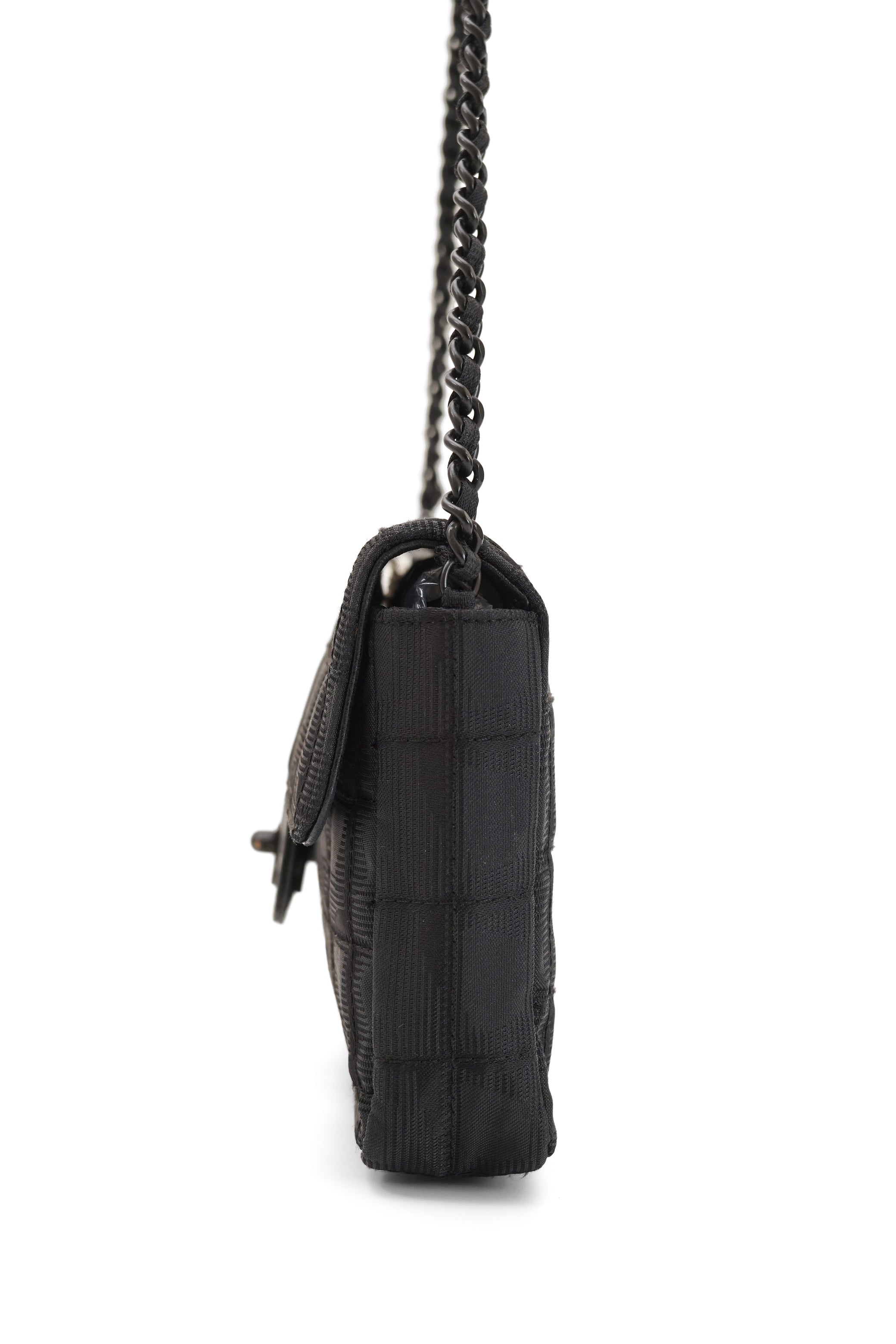 Chanel Black Travel Line East West Shoulder Bag