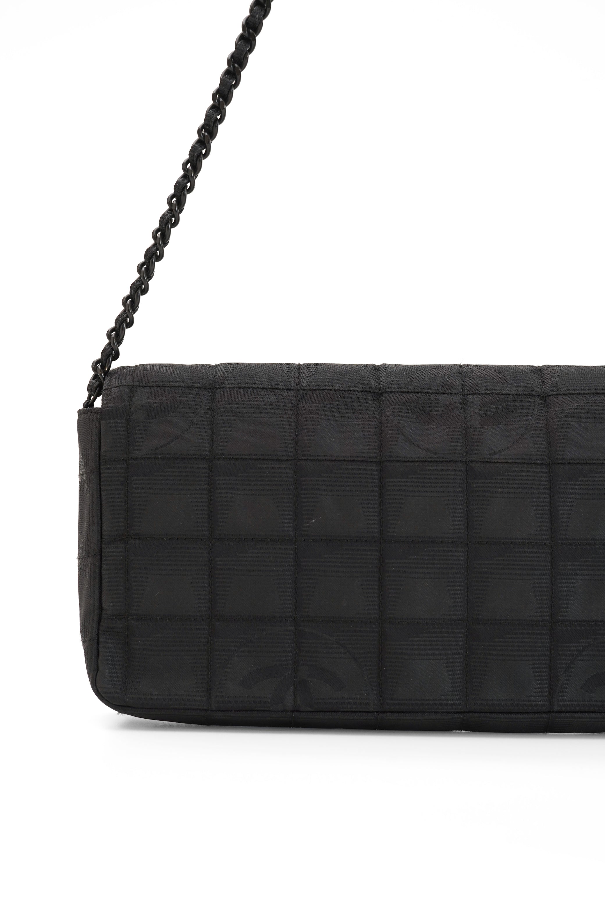 Chanel Black Travel Line East West Shoulder Bag