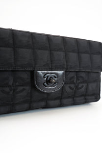 Chanel Black Travel Line East West Shoulder Bag