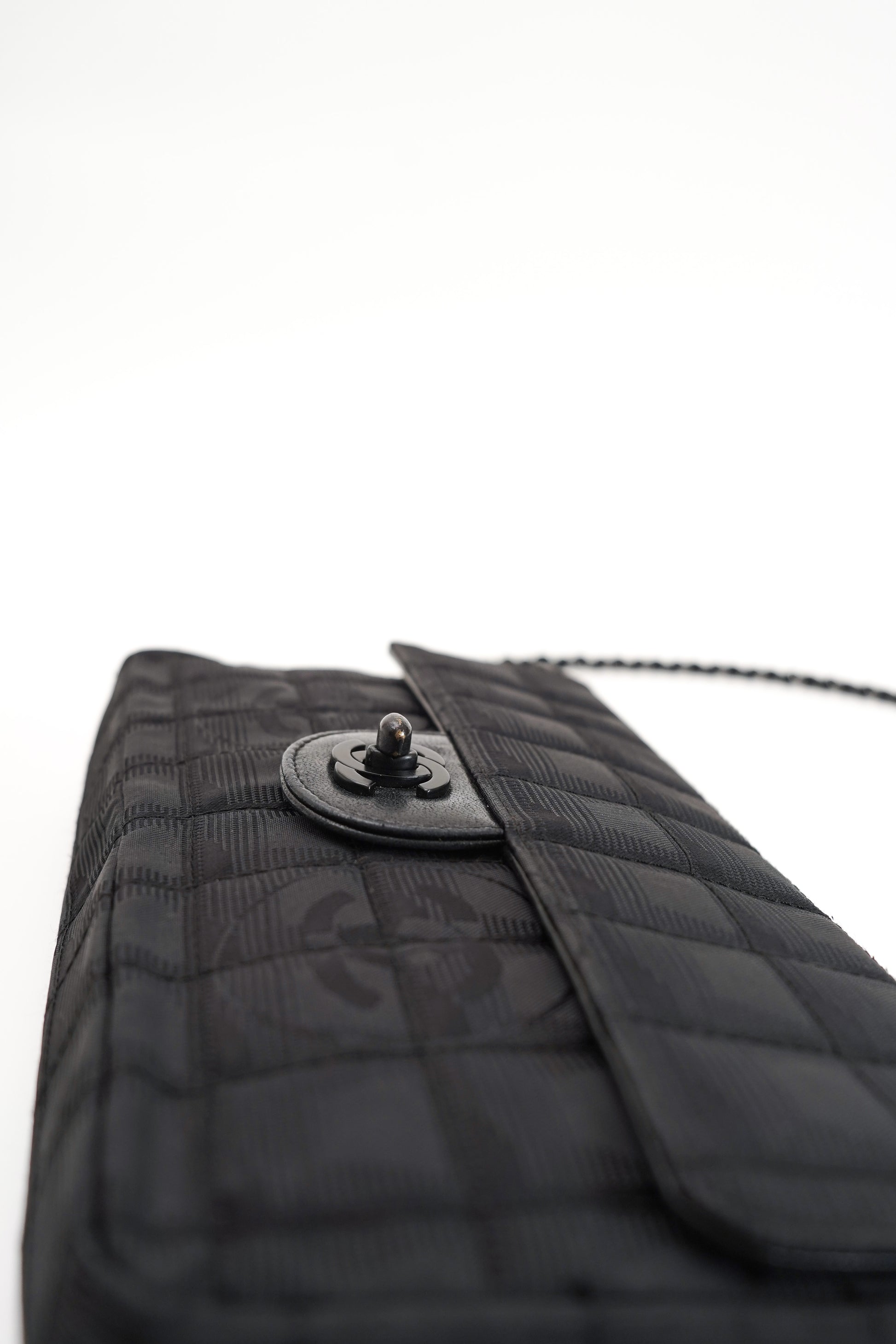Chanel Black Travel Line East West Shoulder Bag