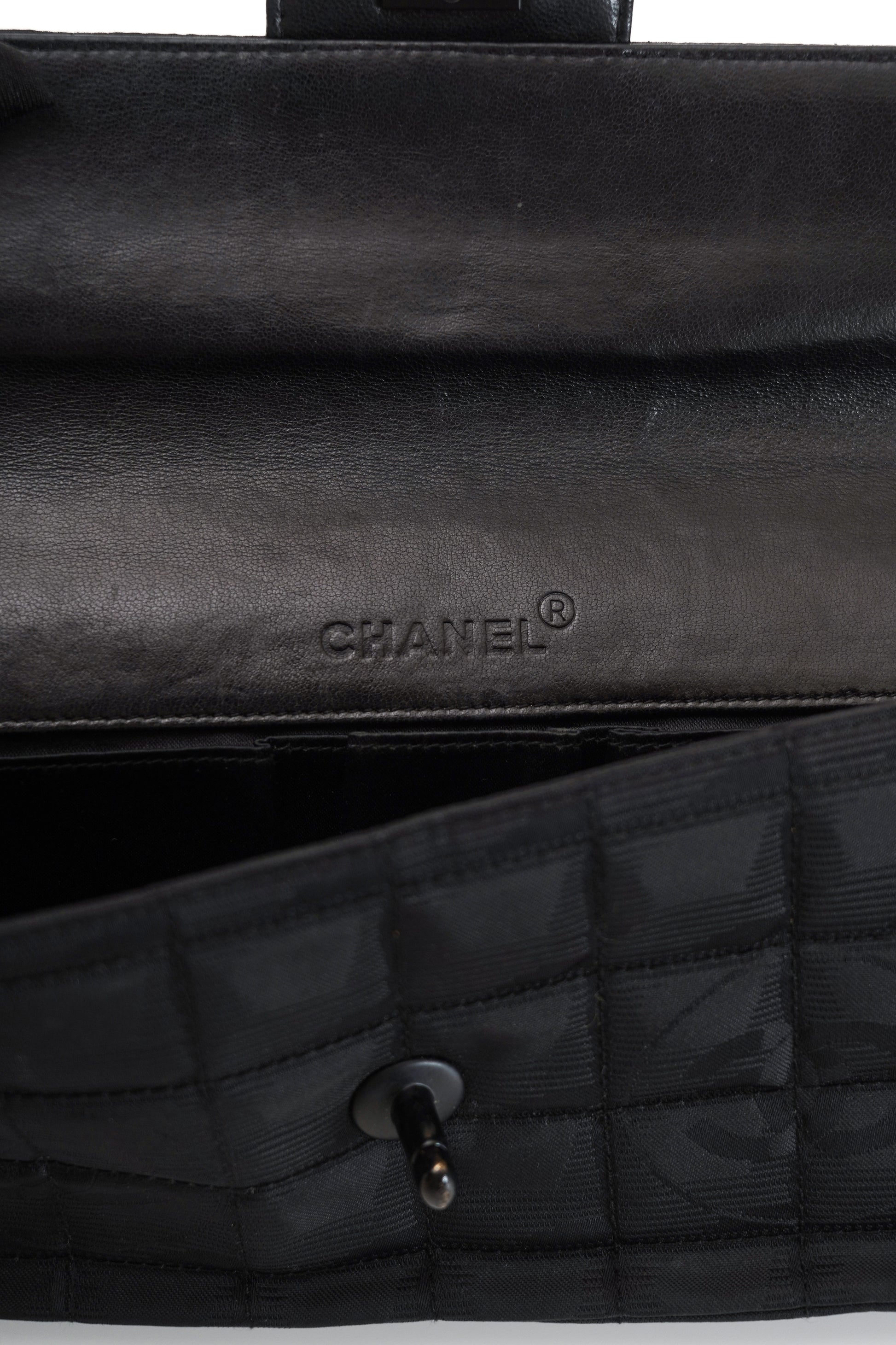 Chanel Black Travel Line East West Shoulder Bag