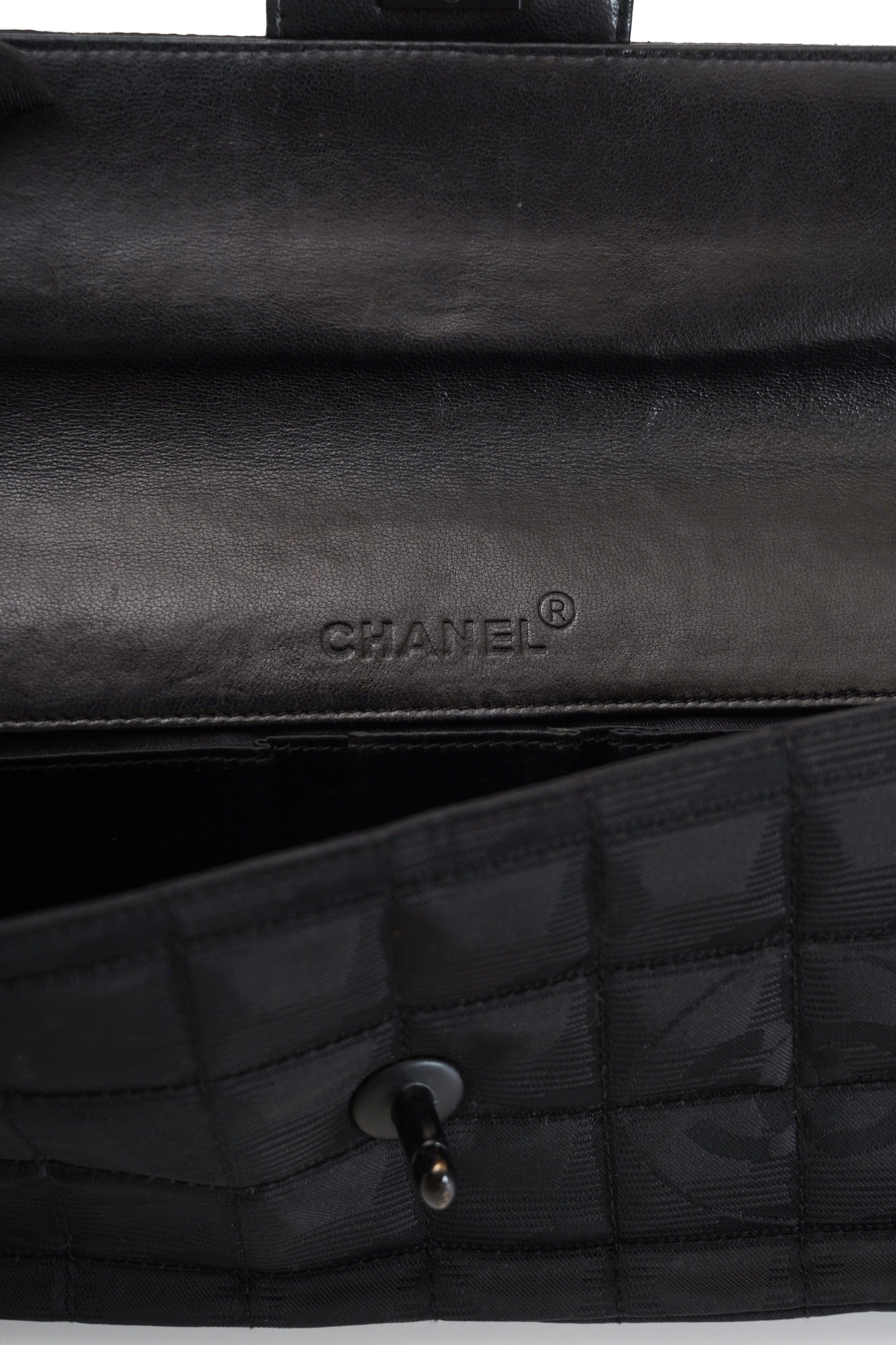 Chanel Black Travel Line East West Shoulder Bag