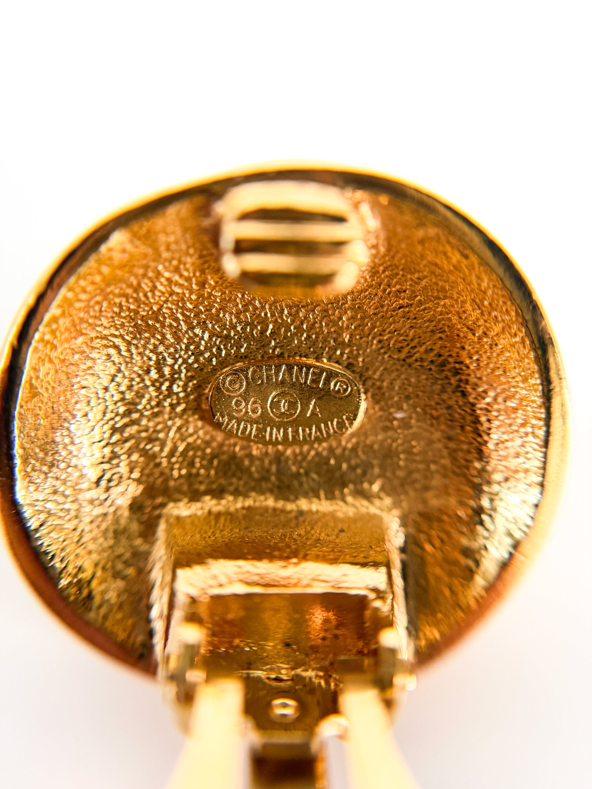 Vintage Chanel 1996 Gold-Plated Clip On Earrings