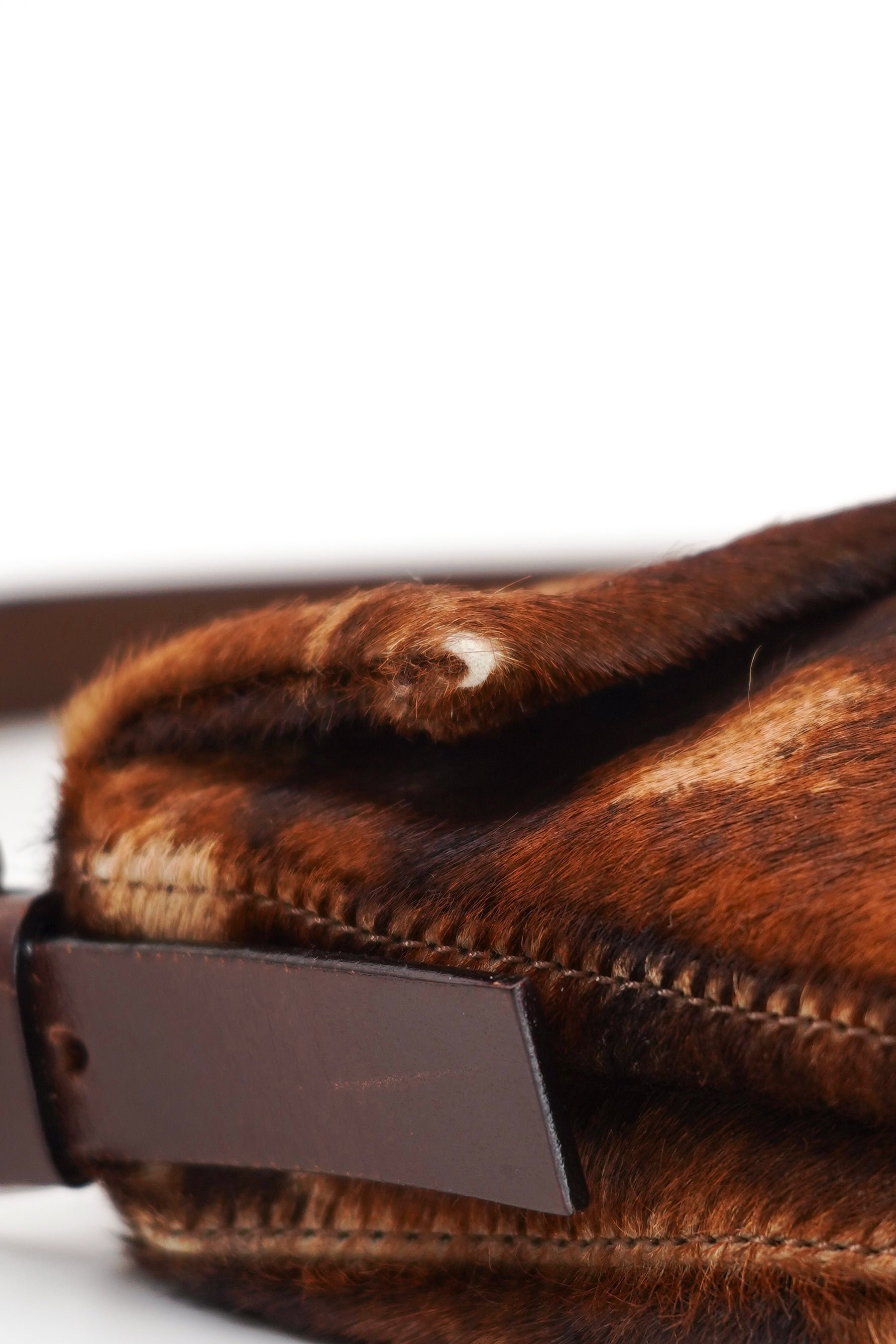 Fendi Brown Pony Hair Baguette